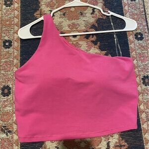 One shoulder sports bra crop top